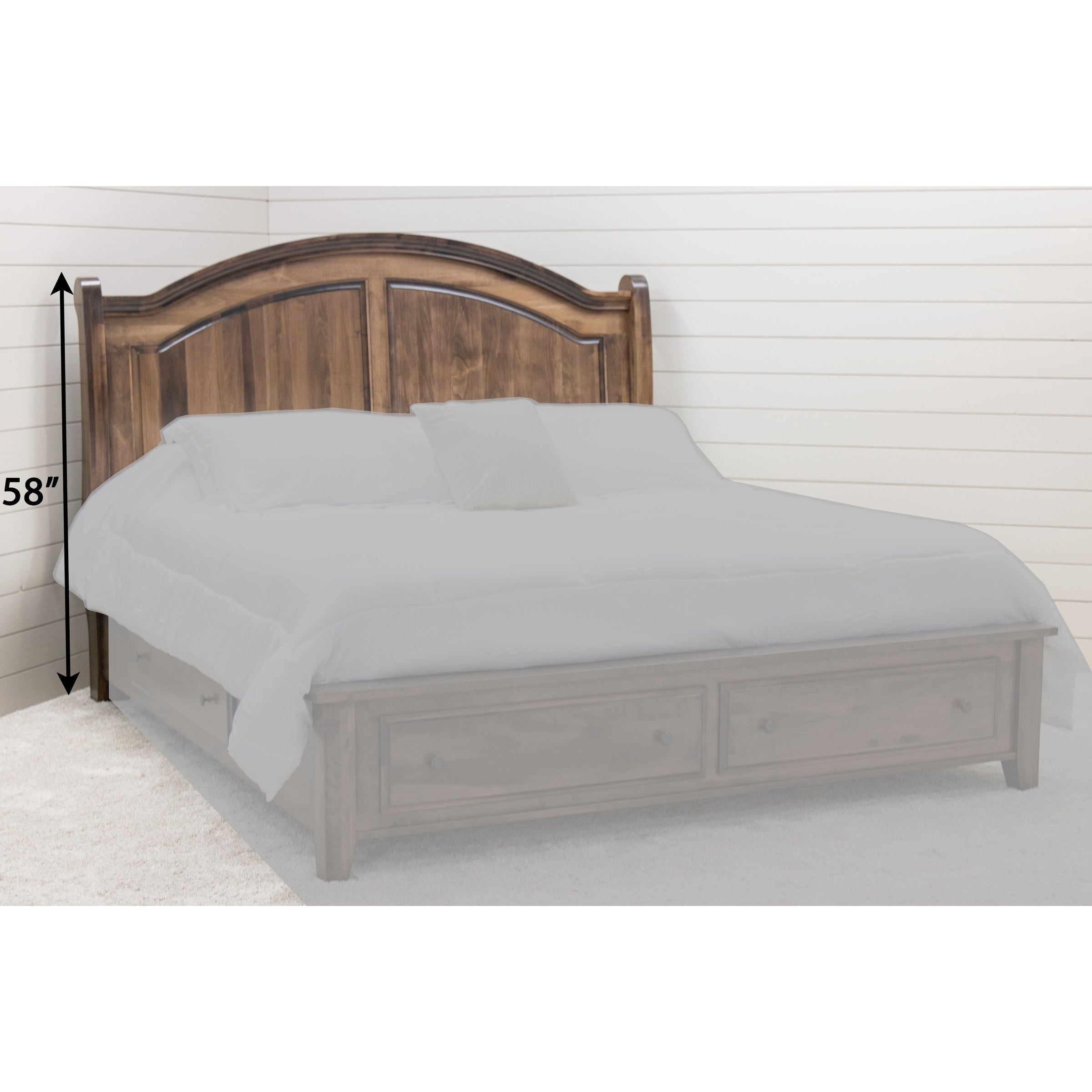 Mt. Hope Amish Sleigh Solid Wood Headboard Only