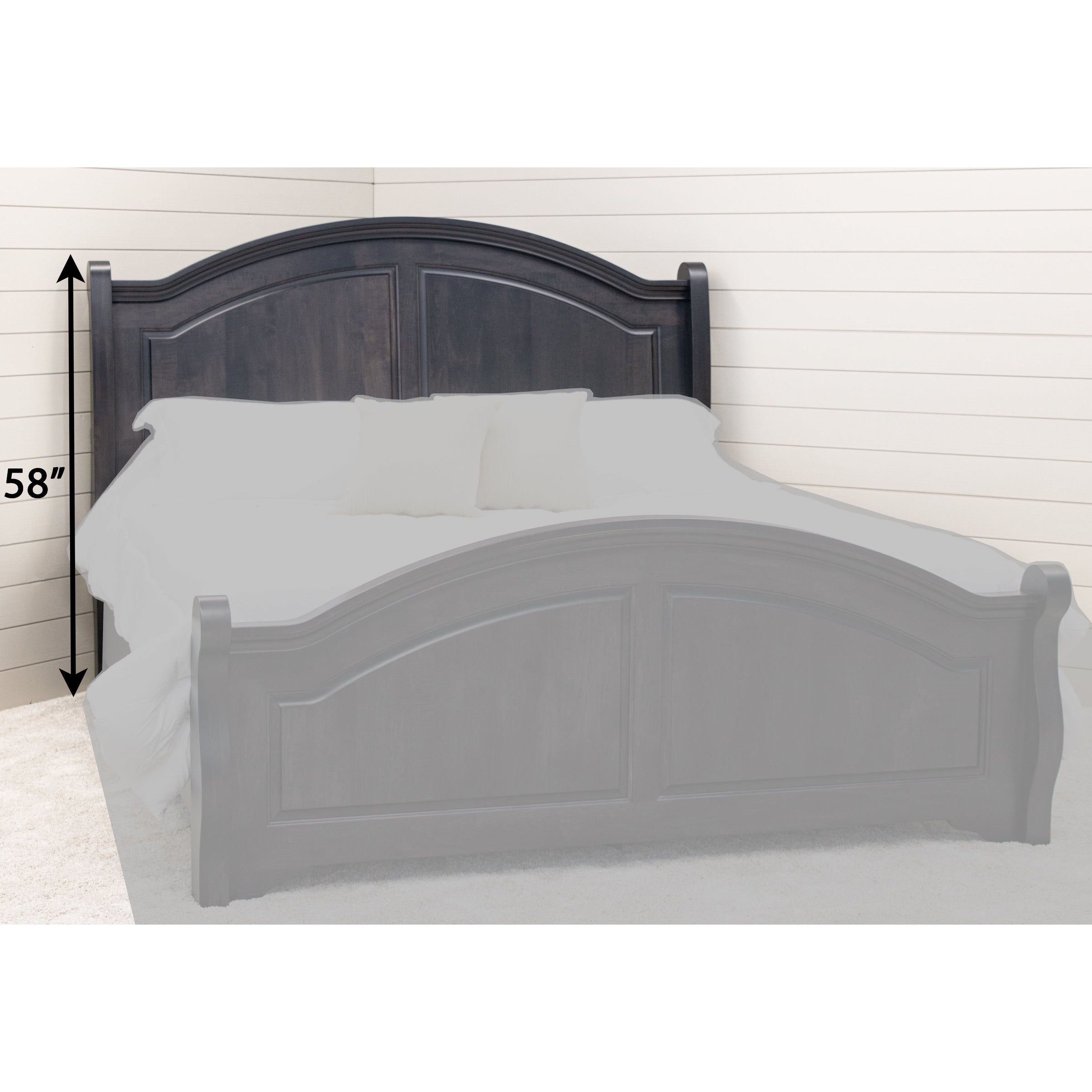 Mt. Hope Amish Sleigh Solid Wood Headboard Only