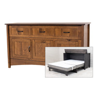 Amish Mission Quarter Sawn White Oak Wood Murphy Bed Cabinet | ASB