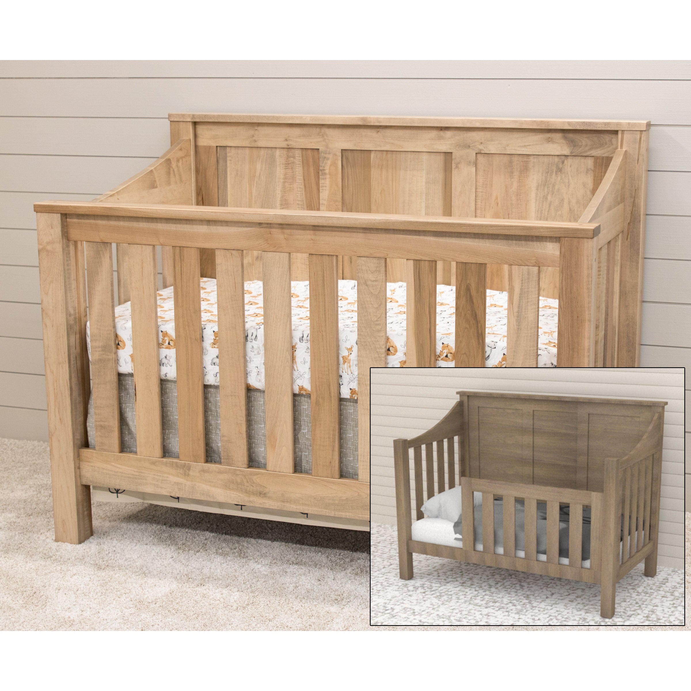 Amish Mission Maple Wood Convertible Crib | DS