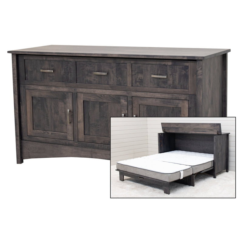 Amish Mission Maple Wood Murphy Bed Cabinet | GS