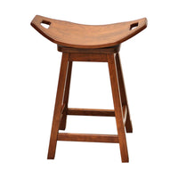 Monte 24" Saddle Cherry Wood Swivel Bar Stool | MC