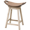 Monte 24" Saddle White & Wood Swivel Bar Stool | M-CS&DCD