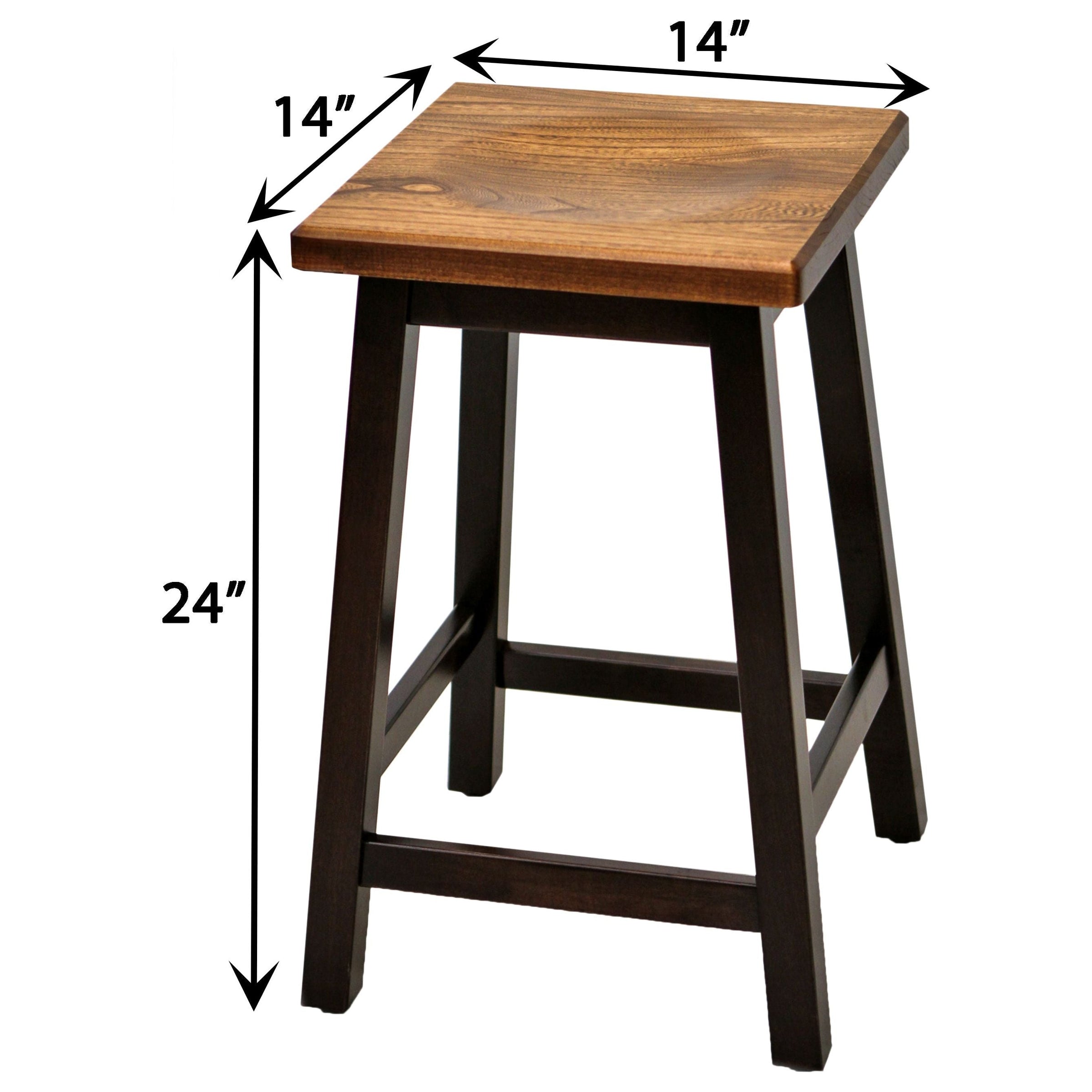 Montgomery 24" White & Wood Bar Stool | M-CS&DCD