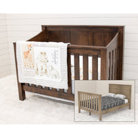 Amish Mission Maple Wood Convertible Crib | BV