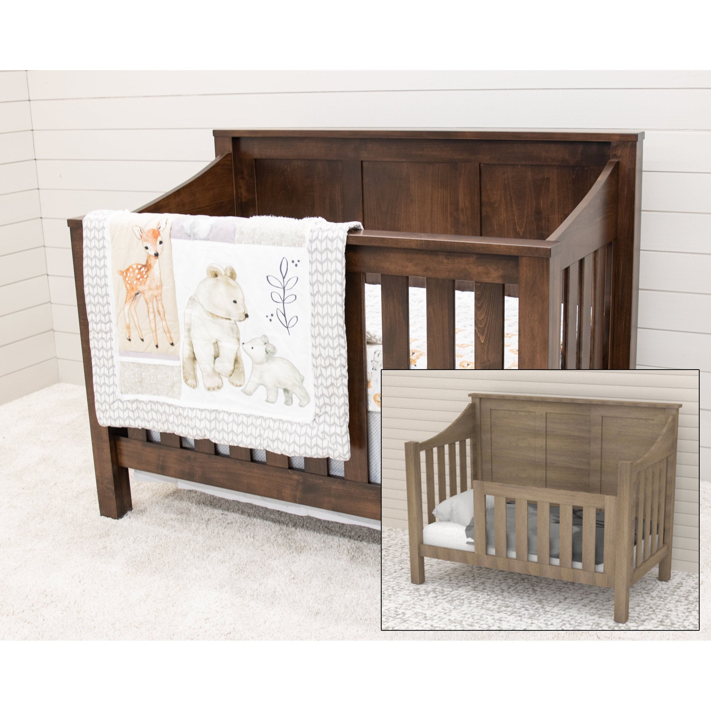 Amish Mission Maple Wood Convertible Crib | BV