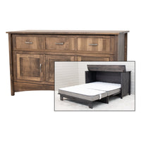 Amish Mission Maple Wood Murphy Bed Cabinet | CO