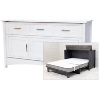 Amish Mission Maple Wood White Murphy Bed Cabinet | DW