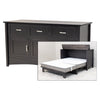 Amish Mission Oak Wood Black Murphy Bed Cabinet | EB
