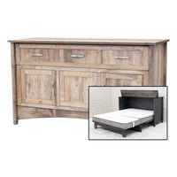 Amish Mission Maple Wood Murphy Bed Cabinet | DU