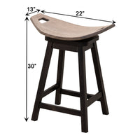 Monte 24" Saddle Cherry Wood Swivel Bar Stool | MC