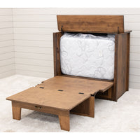 Amish Mission Maple Wood Twin Size Murphy Bed Cabinet with Drawers | CO