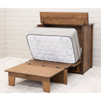 Amish Mission Maple Wood Twin Size Murphy Bed Cabinet with Drawers | CO