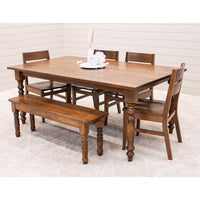 Temple Leg Maple Wood Dining Bench | BOS