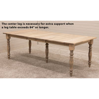 Mason Farm Leg Hickory Wood Extending Dining Table | MC
