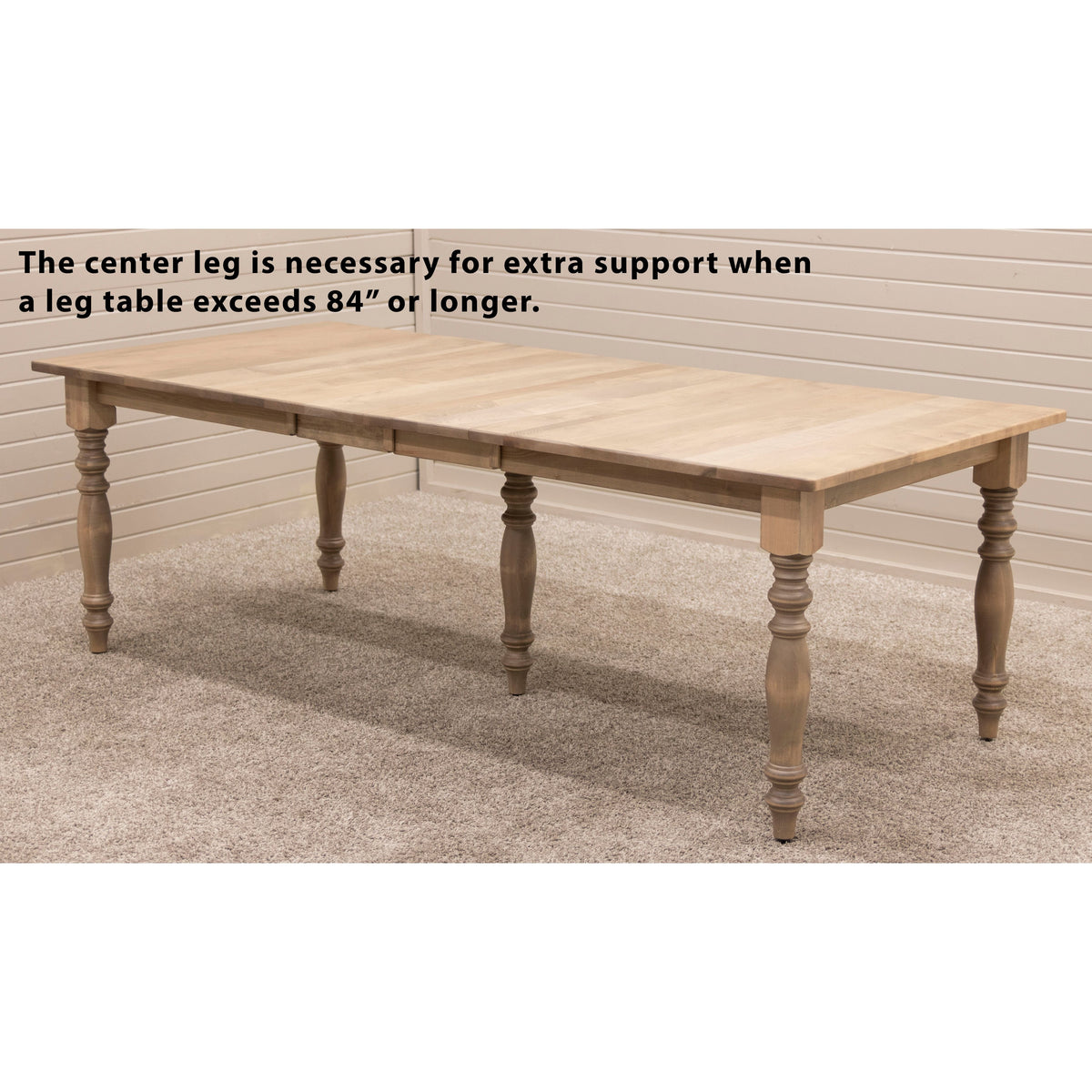 Mason Farm Leg Hickory Wood Extending Dining Table | WB