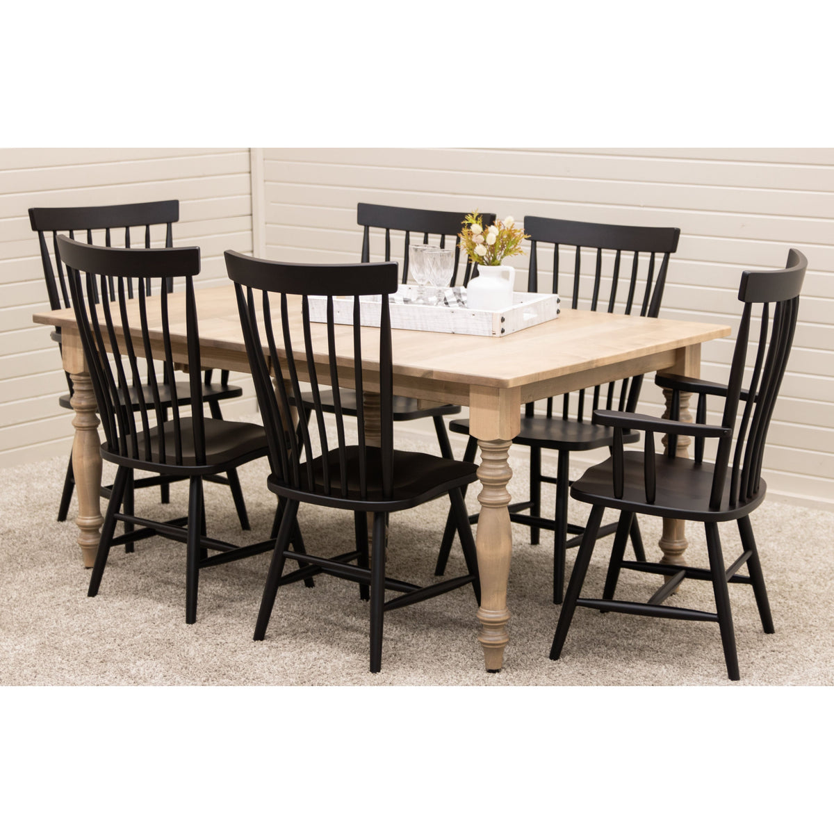 Mason Farm Leg Maple Wood Extending Dining Table | DS
