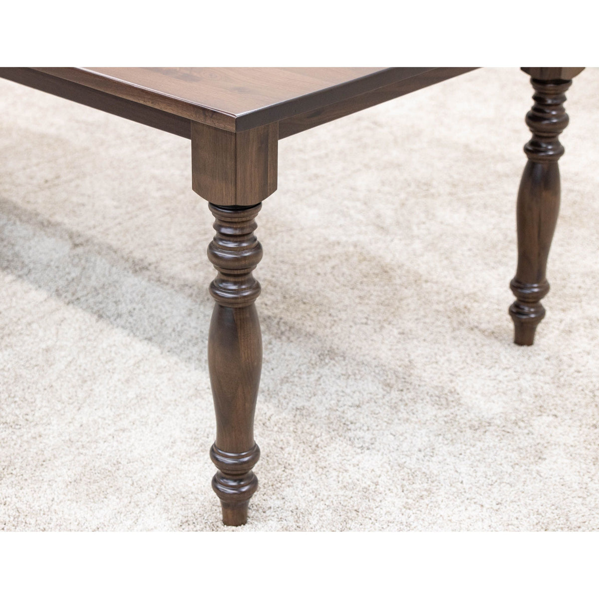Mason Farm Leg Walnut Wood Extending Dining Table | CO
