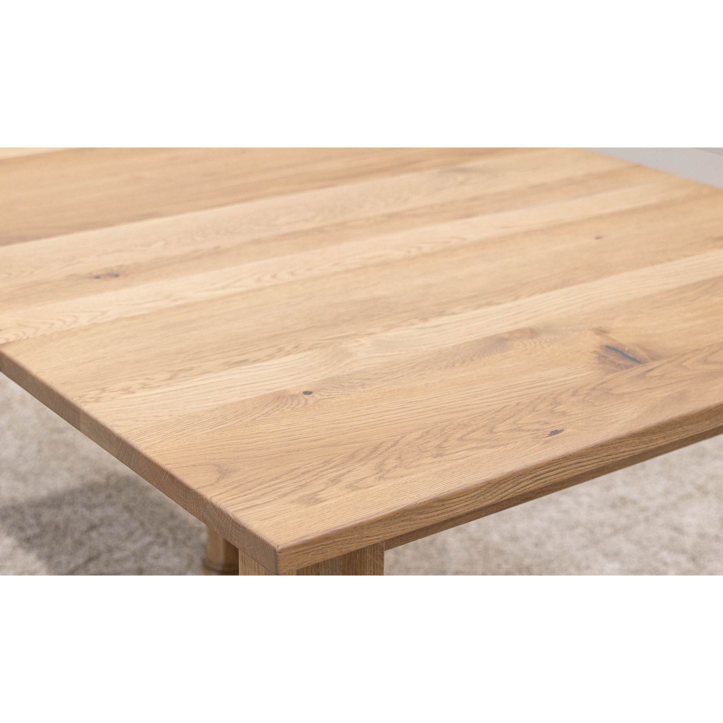 Mason Farm Leg White Oak Wood Extending Dining Table | DS