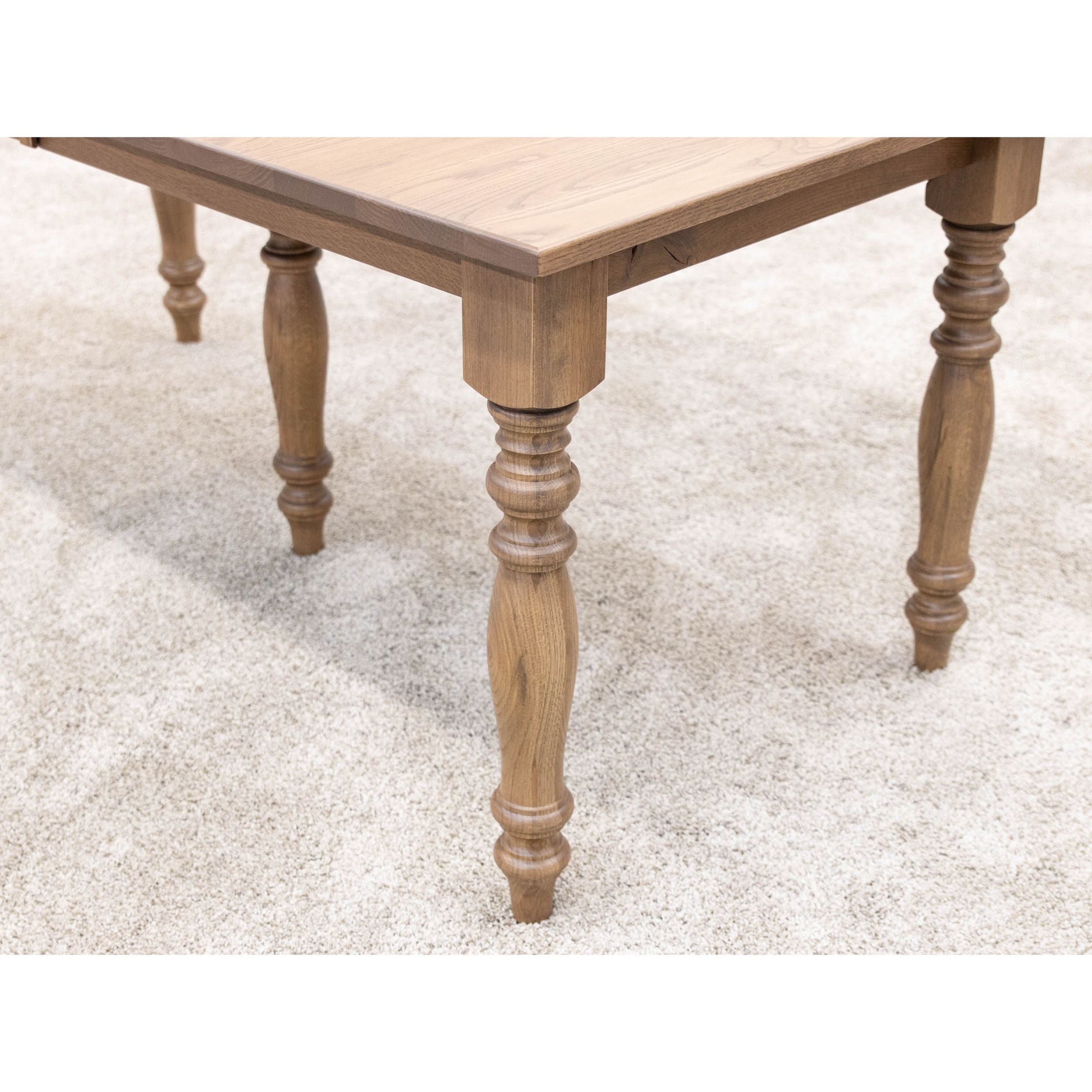 Mason Farm Leg White Oak Wood Extending Dining Table | WB