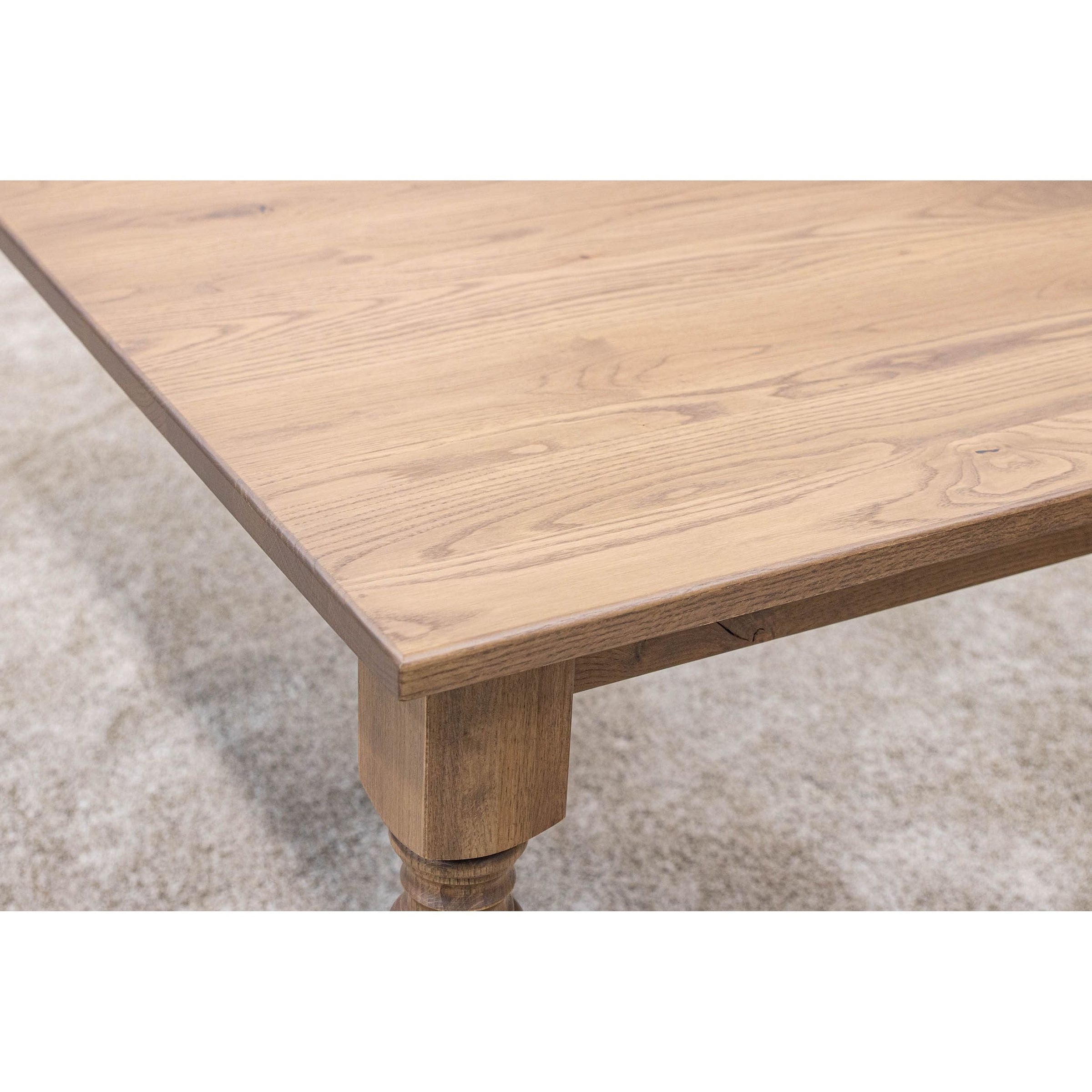 Mason Farm Leg White Oak Wood Extending Dining Table | WB