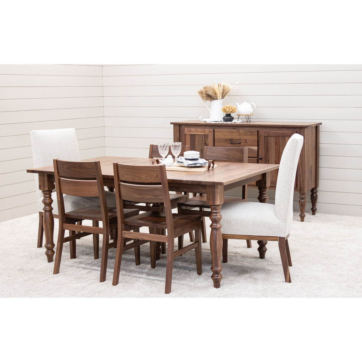 Lakeville Walnut Wood Side Dining Chair | NAT