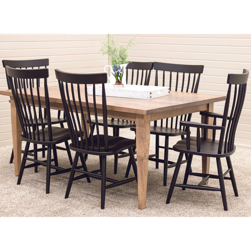Milton Black Windsor Maple Wood Side Dining Chair | EB