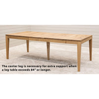 Milton Mid Century White Oak Wood Dining Table | CO