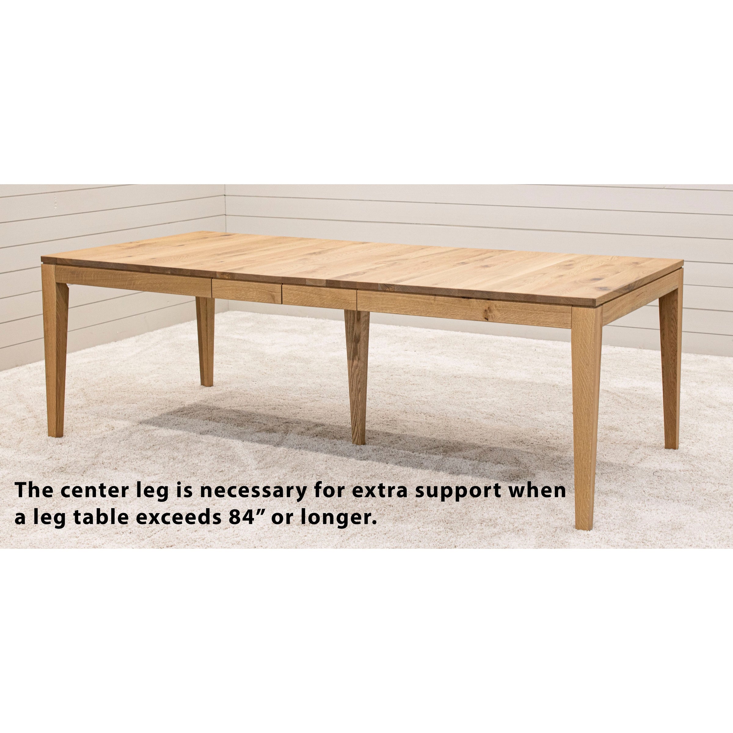 Milton Mid Century White Oak Wood Dining Table | CO