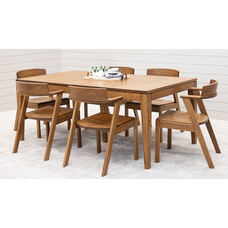 Milton Mid Century White Oak Wood Dining Table | SE