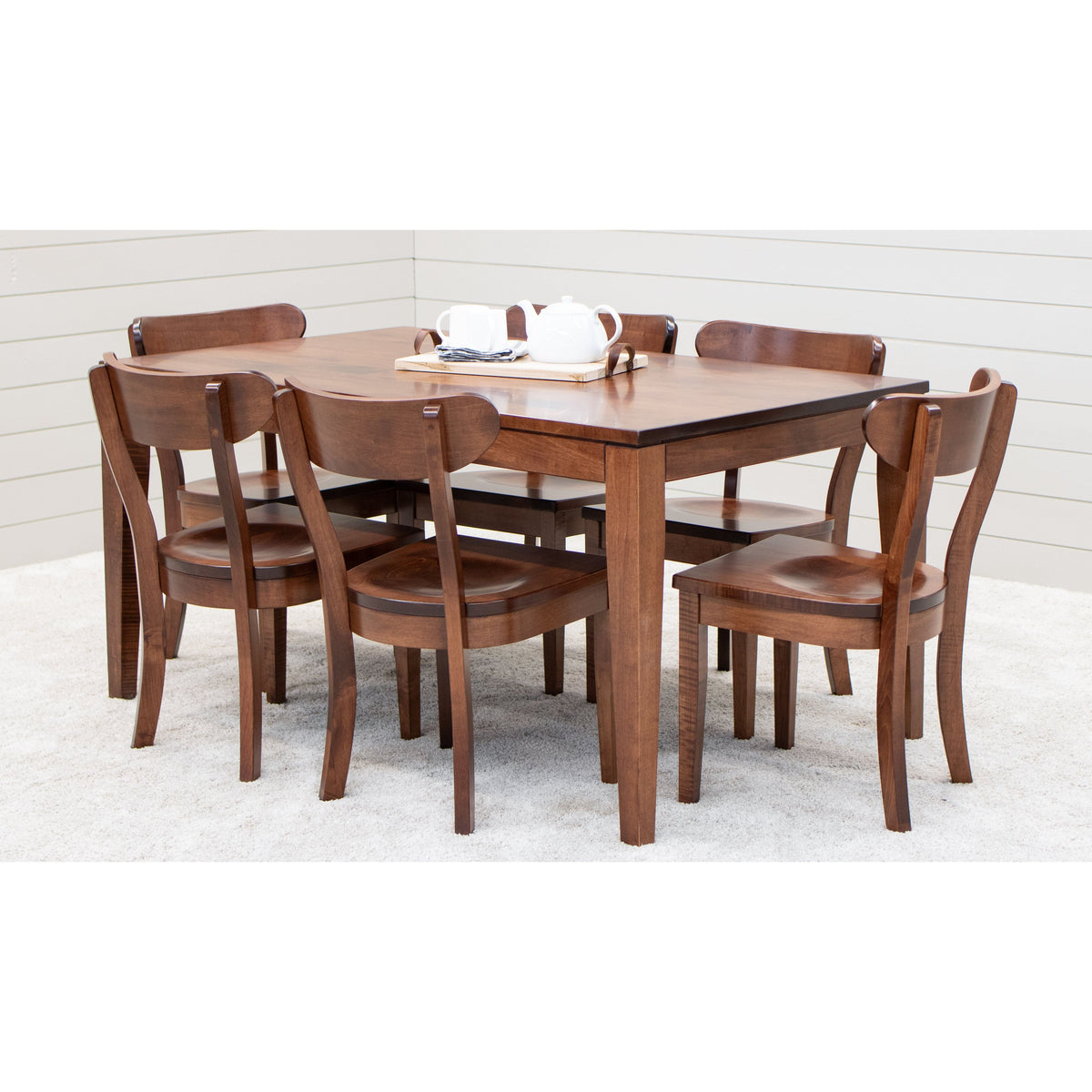 Milton Mid Century Maple Wood Dining Table | BOS