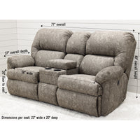 Mason Custom Reclining Loveseat with Console