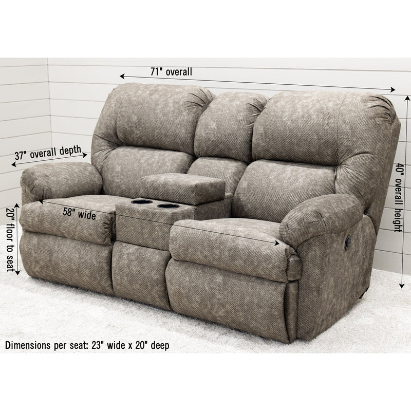 Mason Custom Reclining Loveseat with Console