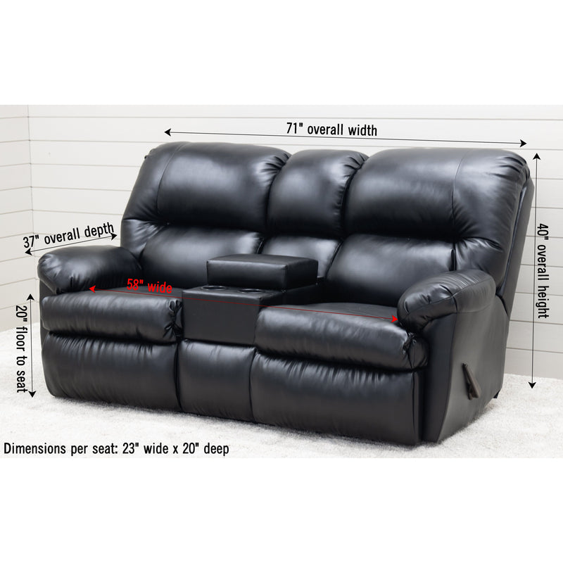 Mason Custom Reclining Loveseat with Console