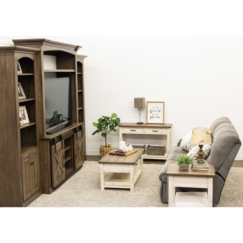 Montego White & Wood Open Sofa Table | M-CS&DCD