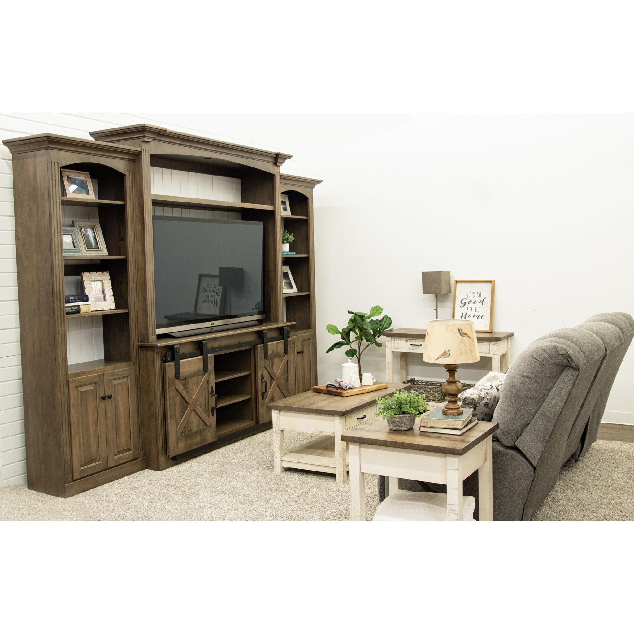 Montego White & Wood Rectangle Open Coffee Table | M-CS&DCD