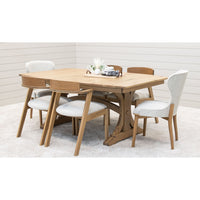 Niles White Oak Wood Extending Dining Table | DS