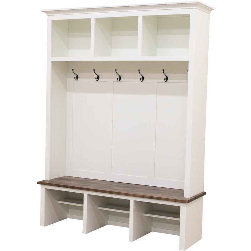 Millersburg White & Wood Hall Tree Bench | M-DW&CO