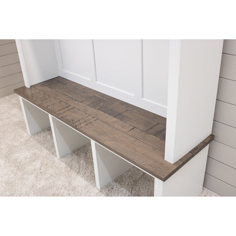Millersburg White & Wood Hall Tree Bench | M-DW&DCD