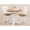 Norris Round White & Wood Pub Table | M-DW&W-NAT