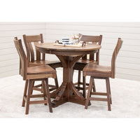 Norris Round Walnut Wood Pub Table | NAT