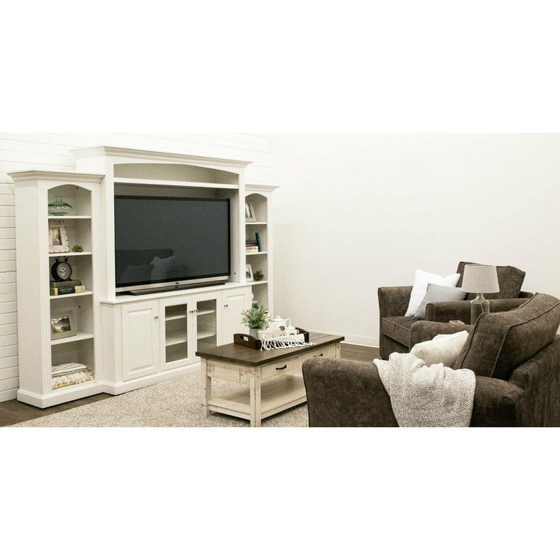 Norris White Solid Wood Entertainment Center | M-DW