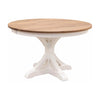 Norris Round White & Wood Extending Dining Table | M-DW&W-NAT