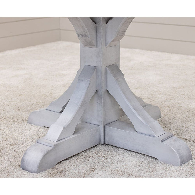 Norris Round White & Wood Extending Dining Table | M-AV&GS