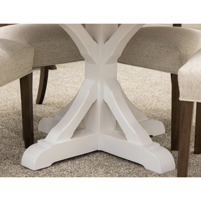 Norris Round White & Wood Extending Dining Table | M-DW&W-NAT