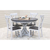 Norris Round White & Wood Extending Dining Table | M-AV&GS