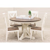 Norris Round White & Wood Extending Dining Table | M-CW&CO