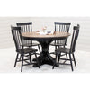 Norris Round Black & Wood Extending Dining Table | M-EB&CO