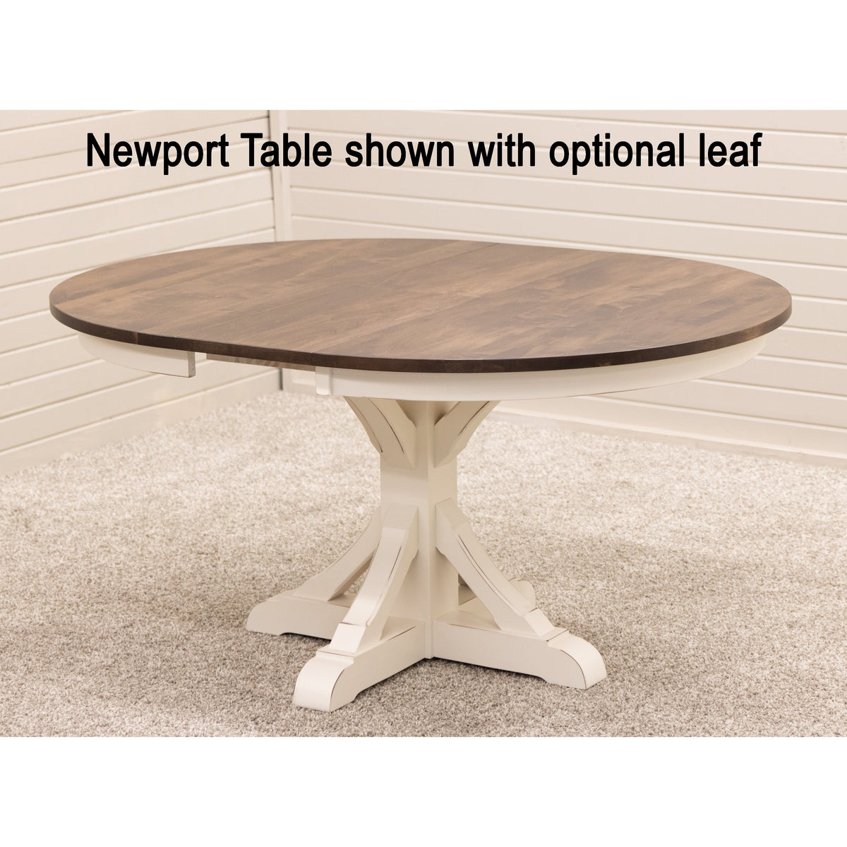Norris Round Walnut Wood Extending Dining Table | NAT