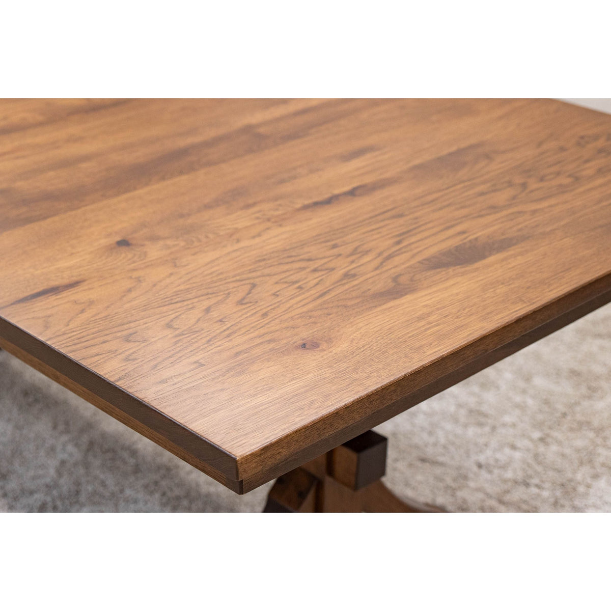 Norris Trestle Hickory Wood Extending Dining Table | HC